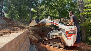 Moving Boulders and Grading a Steep Yard [upl. by Droffilc]