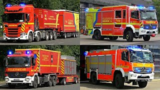 XXL WLFKRAN amp NEUES HLF Feuerwehr MÜLHEIM an der Ruhr  3x WLF LÖSCHZUG amp MEHR [upl. by Asirac802]