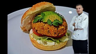 Vegan Chickpea Burgers  Vegane Kichererbsenburger  Posni Burgeri od Leblebije [upl. by Asyal]