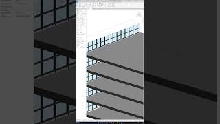 Detailed 3d view of the unitised curtain wall system drawn in Revit shorts [upl. by Olbap383]