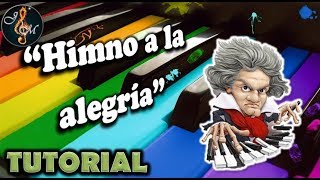 HIMNO A LA ALEGRIA Piano tutorial fácil con notas Canción fácil [upl. by Yajiv568]