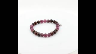 Red Tigers Eye  Lepidolite Bracelet 8 mm [upl. by Balbur]