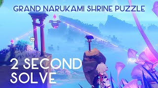 Genshin Grand Narukami Shrine Relay Stone Puzzle 2 SECOND SOLVE [upl. by Hoeve365]