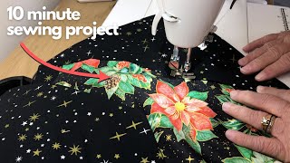 10 Minute Christmas Table Runner Tutorial [upl. by Genny]