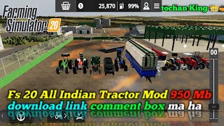 Fs 20 All Indian Tractor Mod  Farming Simulator 20 Indian Tractor Mod  Fs 20 Mod Tochan King [upl. by Akaenahs807]