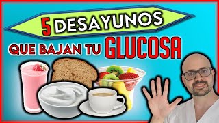 5 DESAYUNOS que NO suben tu GLUCOSA  DESAYUNOS para DIABETES [upl. by Joyann]