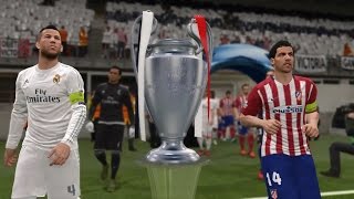 PES 2016 UEFA Champions League Final Atletico Madrid vs Real Madrid Gameplay [upl. by Dercy]