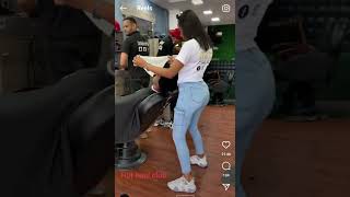 Hot Latina Barber Can Throw It Back A Little [upl. by Nialb]