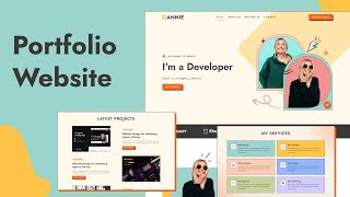 Complete Responsive Multipage Personal Portfolio Website Using HTML CSS JavaScript [upl. by Ihc154]