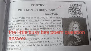 the little busy bee poem question answer 8th standard English youtube browse viral [upl. by Naginnarb495]