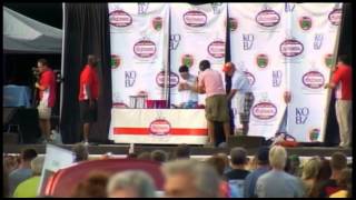 Kobayashi eats 110 hot dogs in 10 minutes at State Fair breaking world record [upl. by Meekar772]