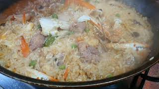 Seafood  Paella Pinoy Delicious Recipe [upl. by Biddy]