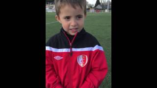 Stage de Pâques  Parole aux jeunes footballeurs avec Marius [upl. by Casandra]