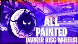 ALL PAINTED DARKER DISC WHEELS Rocket League Season 16 Update [upl. by Gitt]