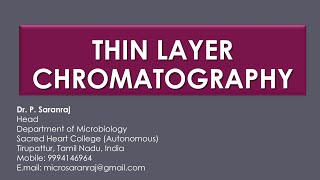 Thin Layer Chromatography TLC [upl. by Bridwell122]