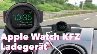 Apple Watch KFZ Halterung  So kann man die Uhr bequem im Auto aufladen  Test Review Benuo [upl. by Ready]