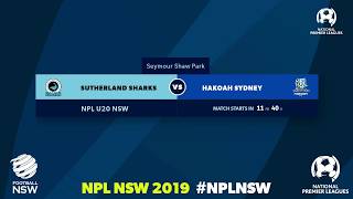 NPL NSW U20s Round 2 Sutherland Sharks FC v Hakoah Sydney City East FC NPLNSW [upl. by Amalle]