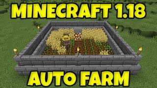 Minecraft 119 EASY Auto Wheat Farm Tutorial  Works with Carrots Potato Beetroot [upl. by Ariana]