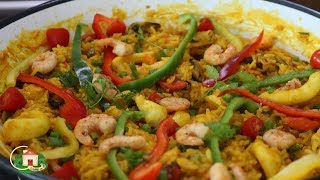 PAELLA DE FRUTOS DE MAR  culinária em casa [upl. by Aldus]