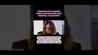 Ozzy reacting to Randy Rhoads guitar track ozzyosbourne ozzyosbourne randyRhoads [upl. by Enait]