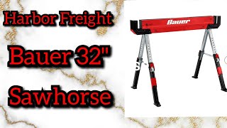 Harbor Freight Bauer 32quot Sawhorse Sawhorses DIY tools [upl. by Yrallam]