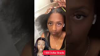 Hairdresser Reacts To 1500 Box Braids Hairstyle reaction hairstyles hair braids haircare [upl. by Noied]