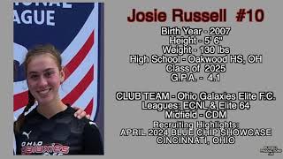 Josie Russell Soccer Recruiting Highlights April 2024 [upl. by Clementas]