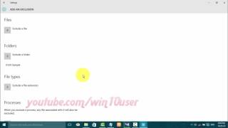 Windows 10  How to Add or Remove Folder exclusions to windows defender [upl. by Anewor]