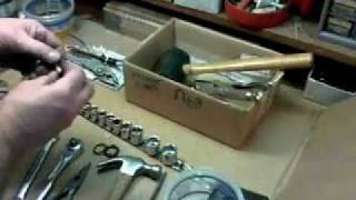 Jaguar EType Emerg brake lever disassemblyAVI [upl. by Myna]