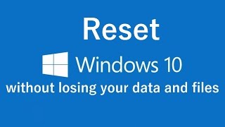 How to Restore Windows 10 to Factory Settings without Losing Data [upl. by Artiek]