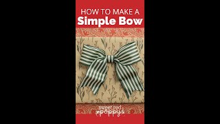 How to Make a Simple Bow [upl. by Lipsey584]