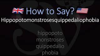 How to Pronounce Hippopotomonstrosesquippedaliophobia FEAR of LONG WORDS Meaning amp Pronunciation [upl. by Aisyla]