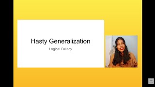 Logical Fallacy Hasty Generalization [upl. by Jarrell]