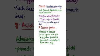 ApomixisAdvantage of ApomixisApomictic seed shorts apomixis [upl. by Selwyn]