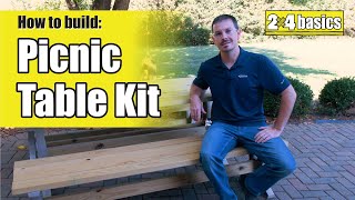 How to Build 2x4 Basics® Picnic Table Kit – Instructional Video [upl. by Ahsiri807]