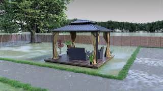 YITAHOME 10x12ft Hardtop Gazebo Dispaly YHFTCG 0044454647 [upl. by Betz]