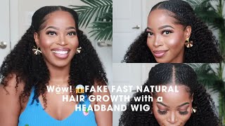 Instant NaturalLooking Hair Growth with a Headband Wig – No Glue Needed🙌😳iseehair headbandwig [upl. by Margarita]