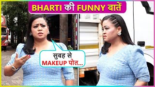 Bharti Singh Invites Paps For Ganpati Reacts On Krushna Copying Her Look  Laughter Chef [upl. by Alekahs210]