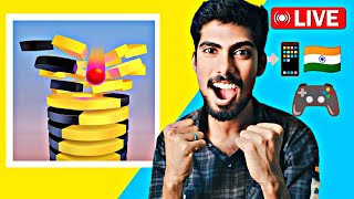 Stack Ball🤯 16D  LIVE 🔴Gaming🤑 🇮🇳ShahrukhSM7080📲🎮 [upl. by Enitnelav]