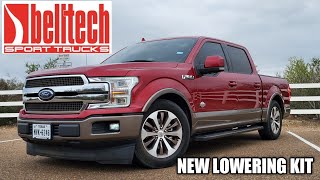 2015 to 2018 F150 50l CrewCab 2wd Belltech Lowering Kit Install 24 Drop [upl. by Atsyrk]