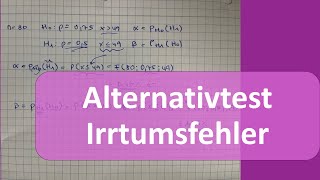 Alternativtest  Fehlerwahrscheinlichkeiten berechnen  Stochastik  Mathe bei Abhi [upl. by Marve]