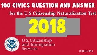 United States Citizenship Naturalization Test 2018 amp 2019 OFFICIAL 100 TEST QUESTIONS [upl. by Sainana276]