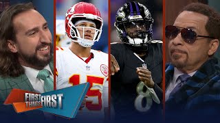 Chiefs beat Chargers Ravens dominate Bills Is Baltimore the real deal  NFL  FIRST THINGS FIRST [upl. by Eiffub]