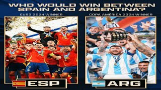 Spanyol ho Argentina Manan Piala iha kompetisaun Euro ho Copa Americafootball video worldcup [upl. by Downall]