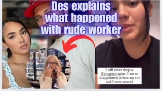 Worker is rude to Des and her family trending jujuanddes [upl. by Norek]