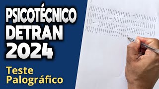 PSICOTÉCNICO do DETRAN 2024  Como PASSAR no TESTE PALOGRÁFICO 2024 [upl. by Saffian]