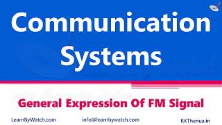 General Expression of FM Signal  Hindi Urdu  Communication System by Raj Kumar Thenua [upl. by Tipton]