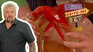 Guy Fieri Tries a Lobster MARTINI 🦞🍸  Diners DriveIns and Dives  Food Network [upl. by Enomas]