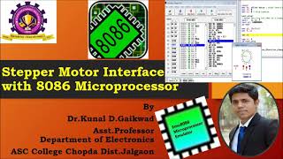 Stepper Motor Interface with 8086 microprocessor emu 8086 programming explanation in Hindi [upl. by Kassaraba]