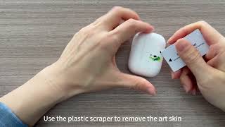 How to remove the installed Art Skin from AirPods charging caseRockMax [upl. by Ahset546]